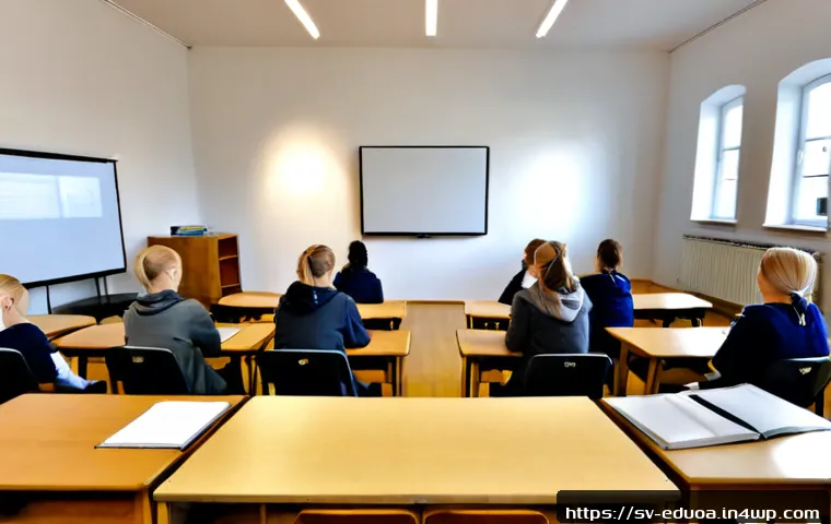 스킬 기반 교육 모델과 전통적 교육 모델 비교 - Photorealistic split-scene comparison in a bright modern Swedish secondary school classroom: on the ...